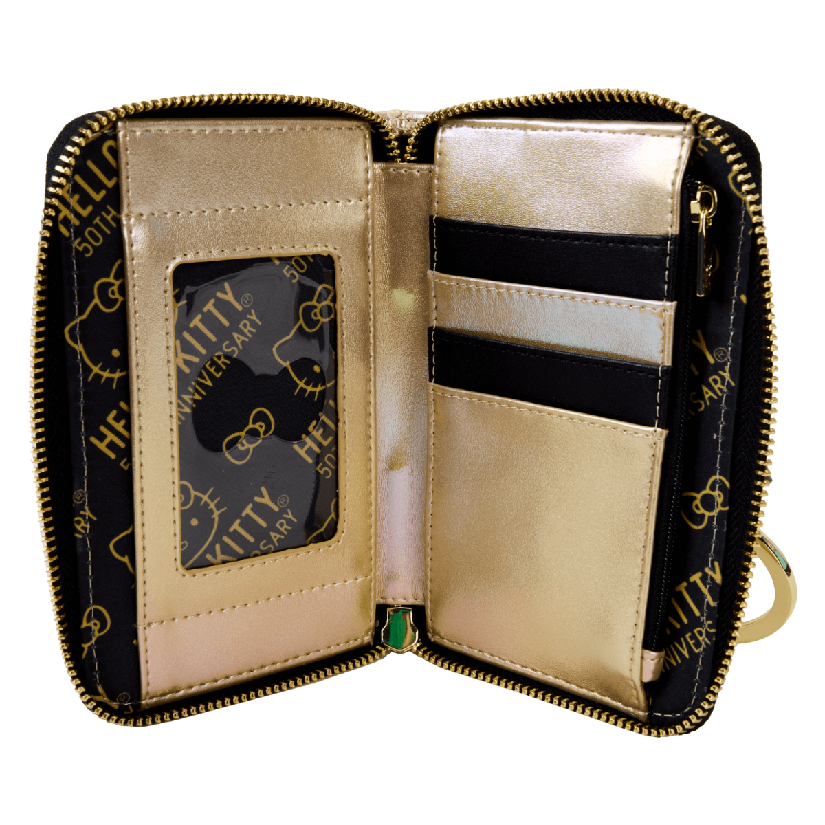 Sanrio Hello Kitty 50th Anniversary Gold Zip Around Wallet - Figurine Wallets Sanrio - vue 6