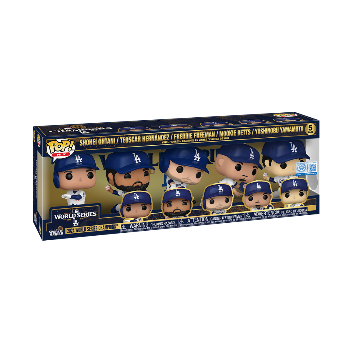 Pop! Los Angeles Dodgers 2024 MLB World Series Champions 5-Pack - Figurine Pop! MLB - vue 2
