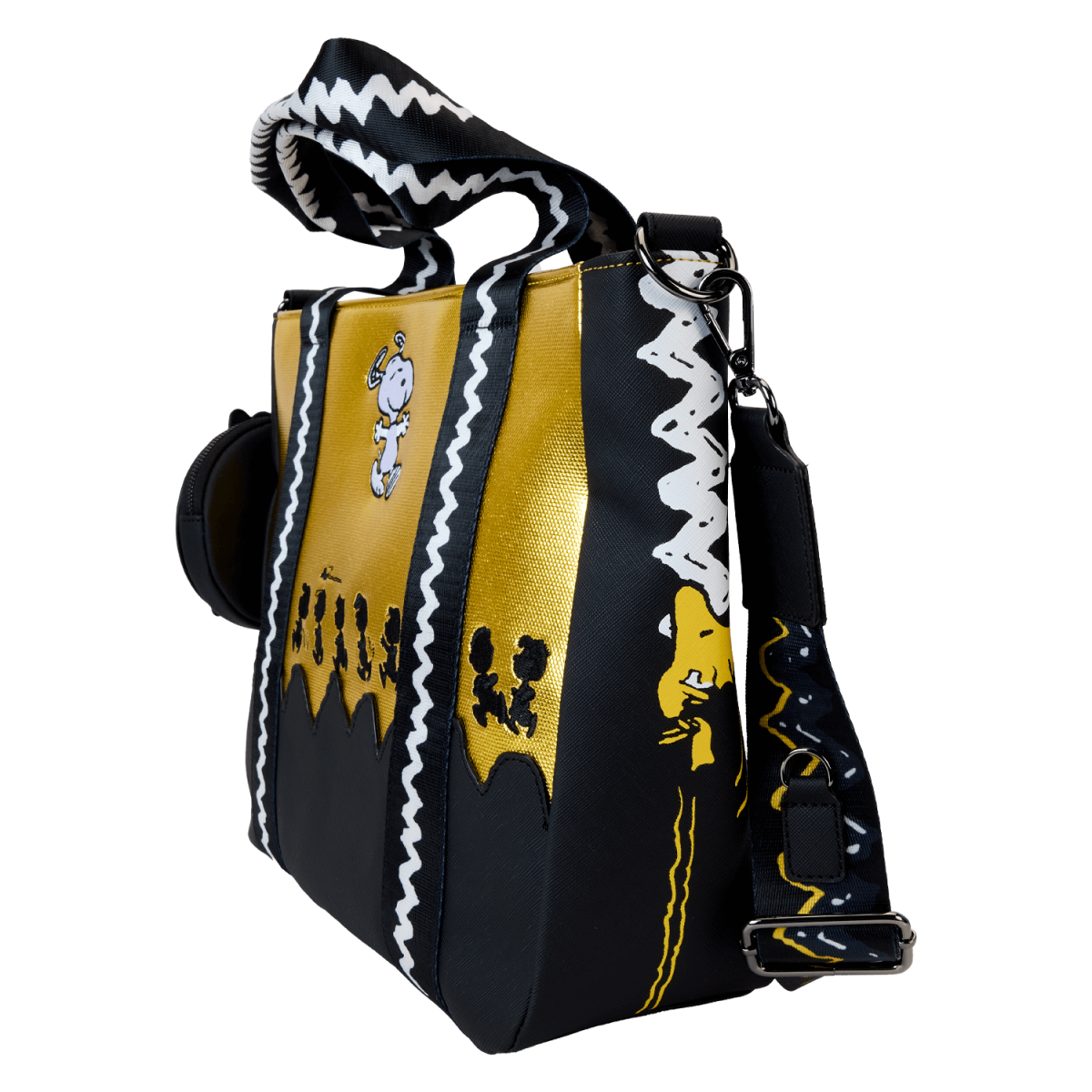 Peanuts 75th Anniversary Snoopy & Gang Tote Crossbody Bag With Coin Bag - Figurine Bags Peanuts - vue 4