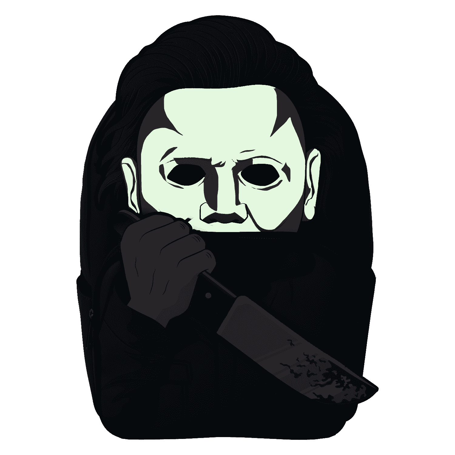 Halloween Michael Myers Cosplay Glow Full-Size Backpack - Figurine Bags Halloween - vue 3