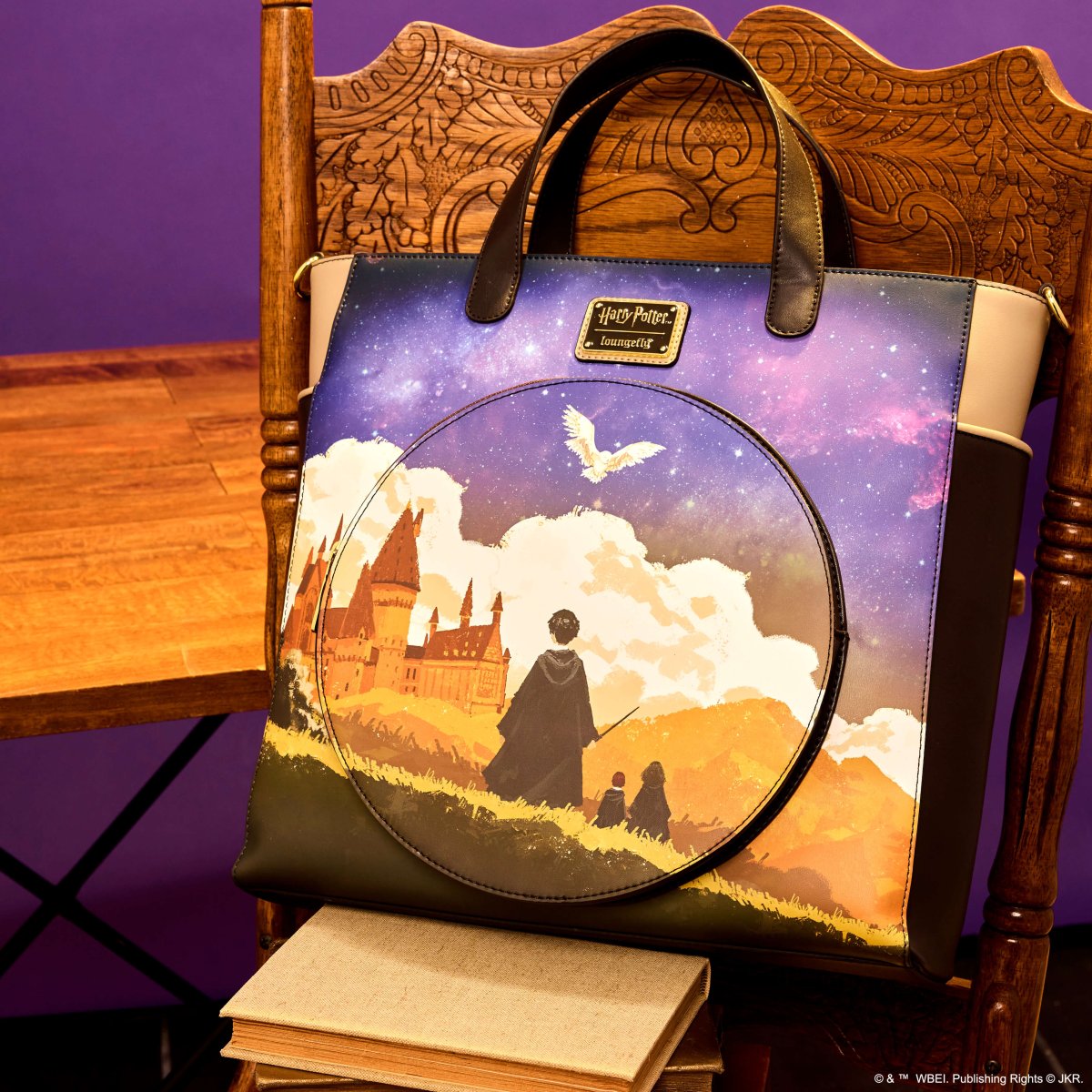 Harry Potter Hogwarts Starry Sky Convertible Backpack & Tote Crossbody Bag - Figurine Bags Harry Potter - vue 2