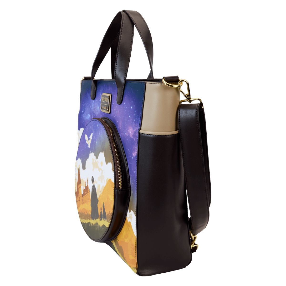 Harry Potter Hogwarts Starry Sky Convertible Backpack & Tote Crossbody Bag - Figurine Bags Harry Potter - vue 4