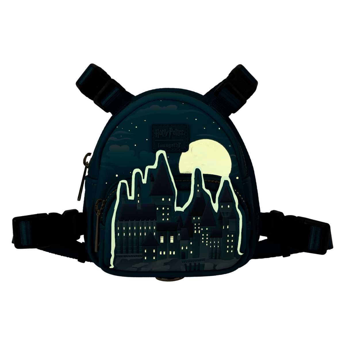 Harry Potter Hogwarts Castle Glow Mini Backpack Dog Harness - Figurine Pet Accessories Harry Potter - vue 3