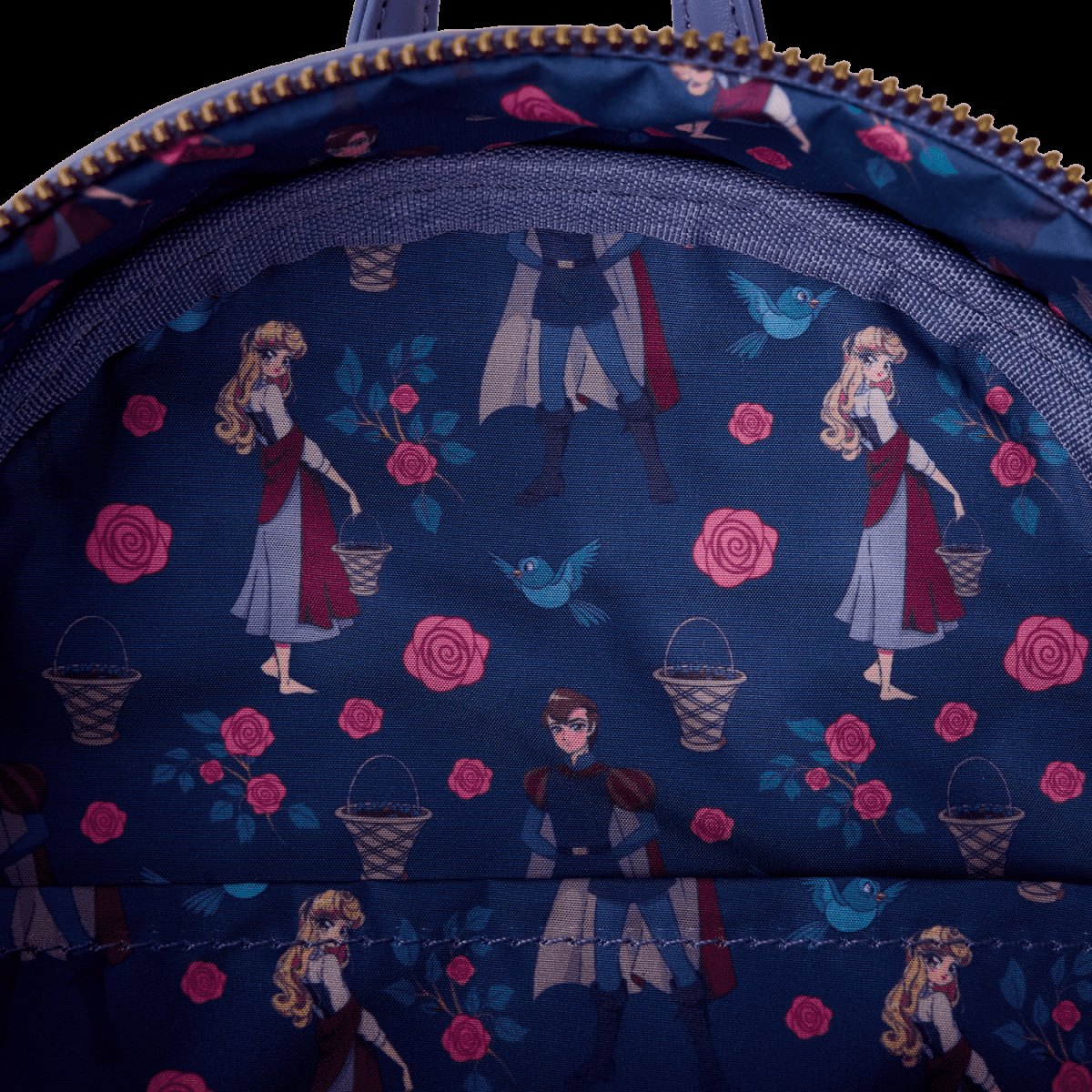 Sleeping Beauty Princess Aurora & Prince Phillip Floral Mini Backpack - Figurine Bags Disney - vue 6