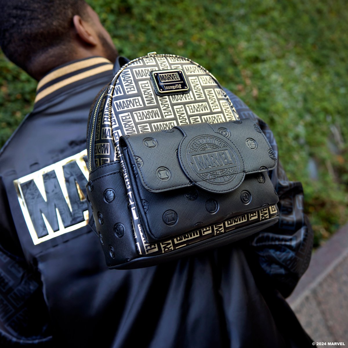 Marvel 85th Anniversary All-Over Print Logo Mini Backpack - Figurine Bags Marvel - vue 2