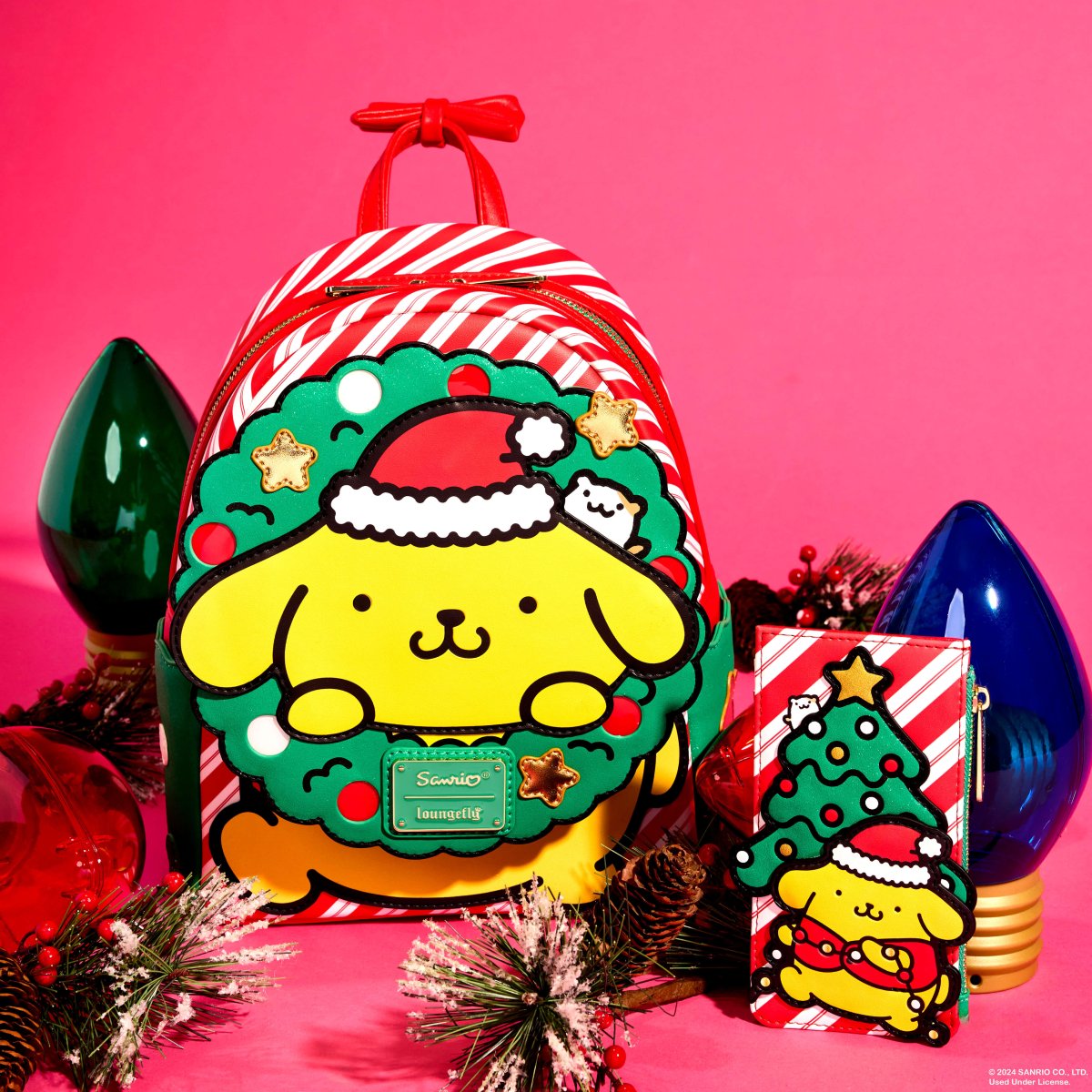 Sanrio Exclusive Pompompurin Santa Hat Light Up Mini Backpack - Figurine Bags Sanrio - vue 3