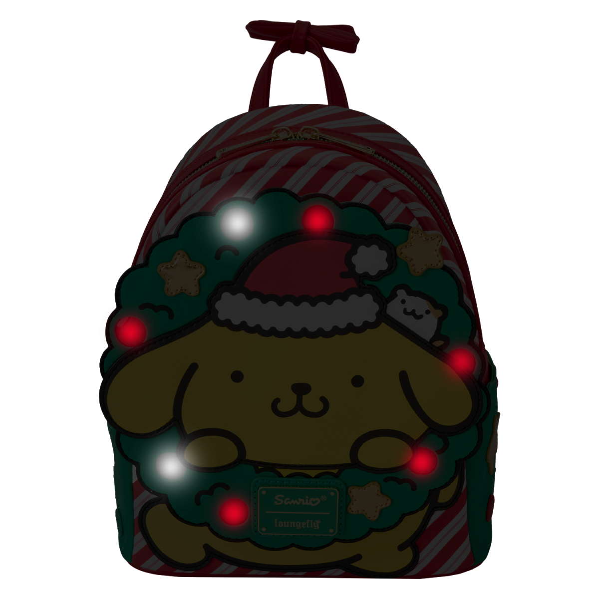 Sanrio Exclusive Pompompurin Santa Hat Light Up Mini Backpack - Figurine Bags Sanrio - vue 4