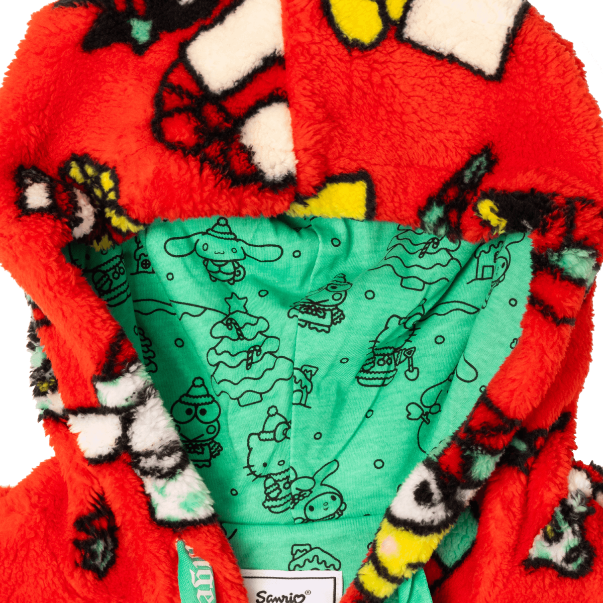 Sanrio Hello Kitty & Friends Holiday Sherpa Zip Up Unisex Hoodie - Figurine Apparel Sanrio - vue 6